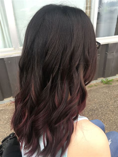 medium burgundy brown hair color